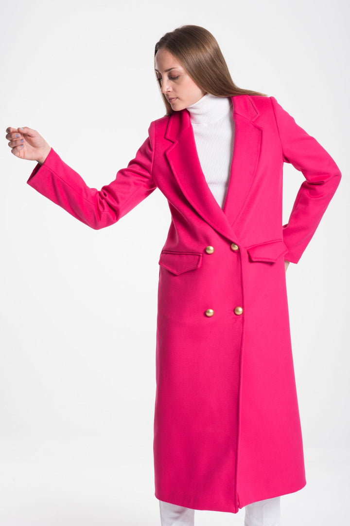 LaDonna Ladies Long Coat With Button 70553