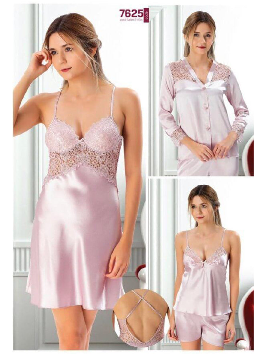 Duchesse Ladies 4 Pcs Nighty Set 7625