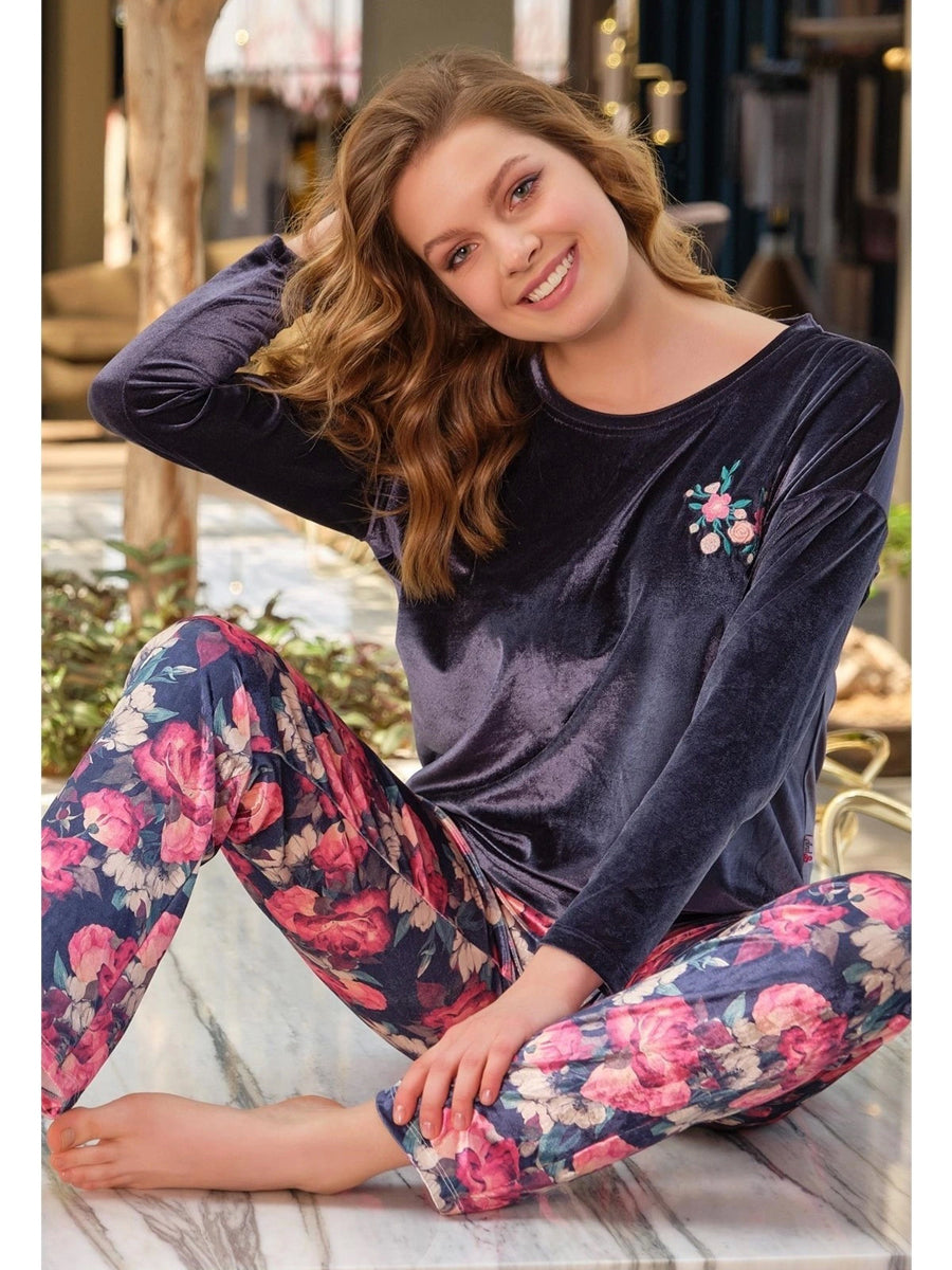 Anil Ladies Pajama Suit (Velvet) 9734