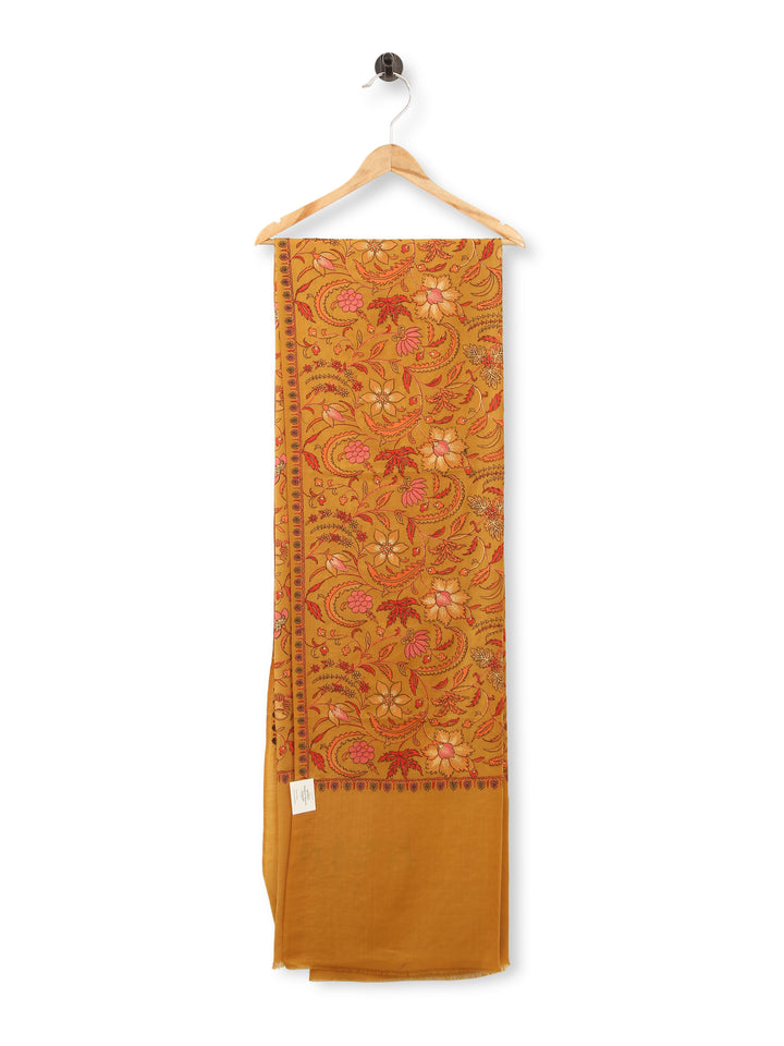 HS Ladies Ari Jamawar Jall Multi Color Shawl (Mustard)