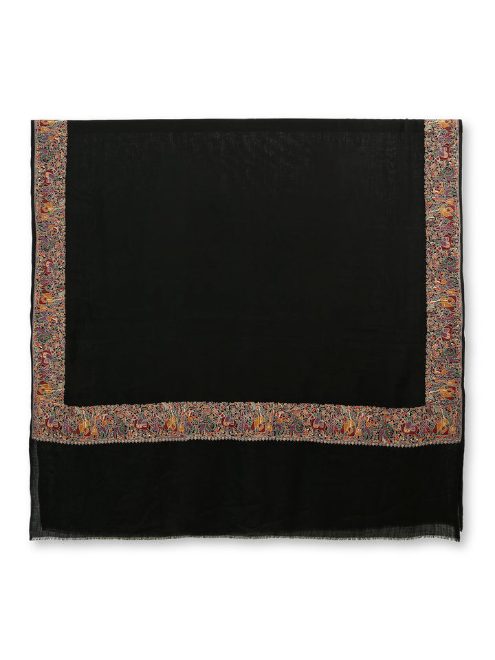 HS Four Bourder Shawl Pashmina (Black)