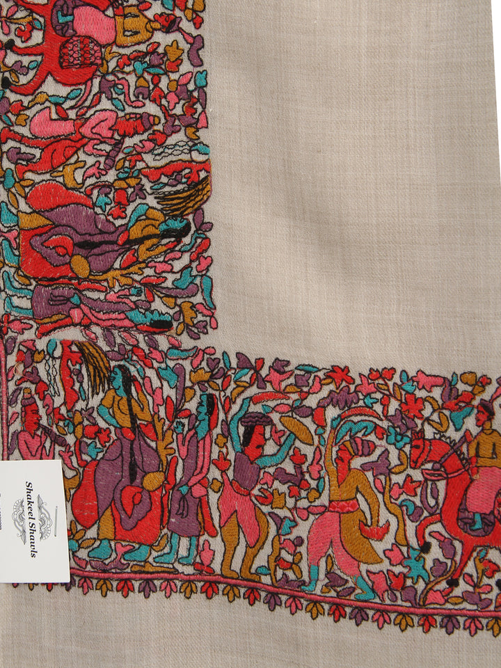 HS Four Bourder Shawl Pashmina