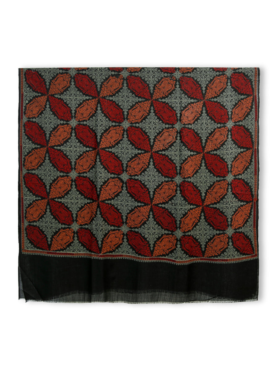HS Nalki Work Jall Shawl Pashmina