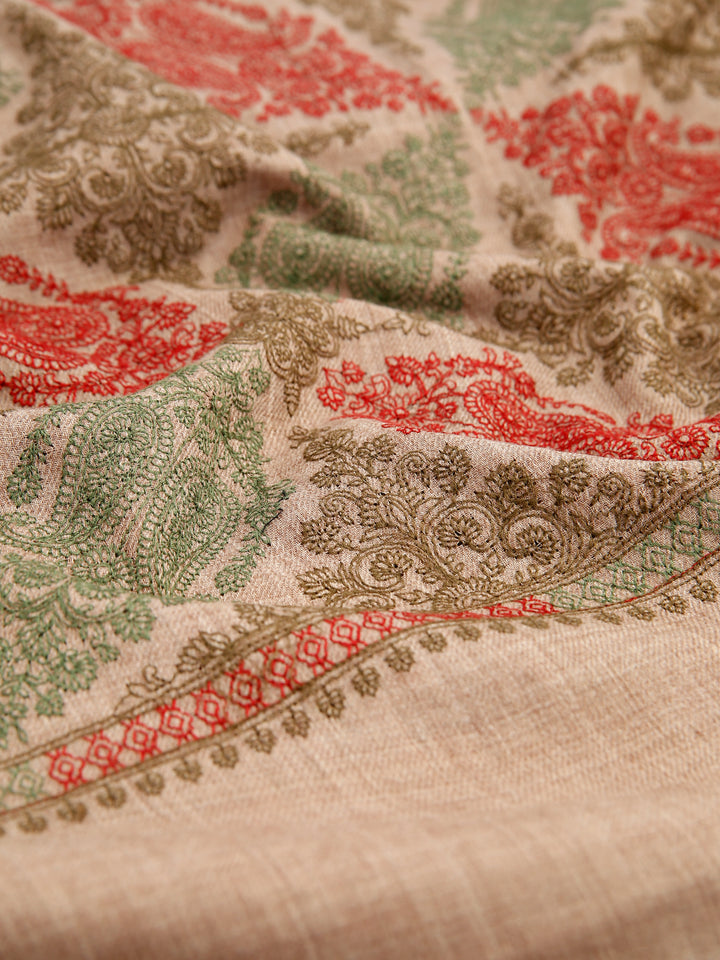 HS Nalki Work Jall Shawl Pashmina