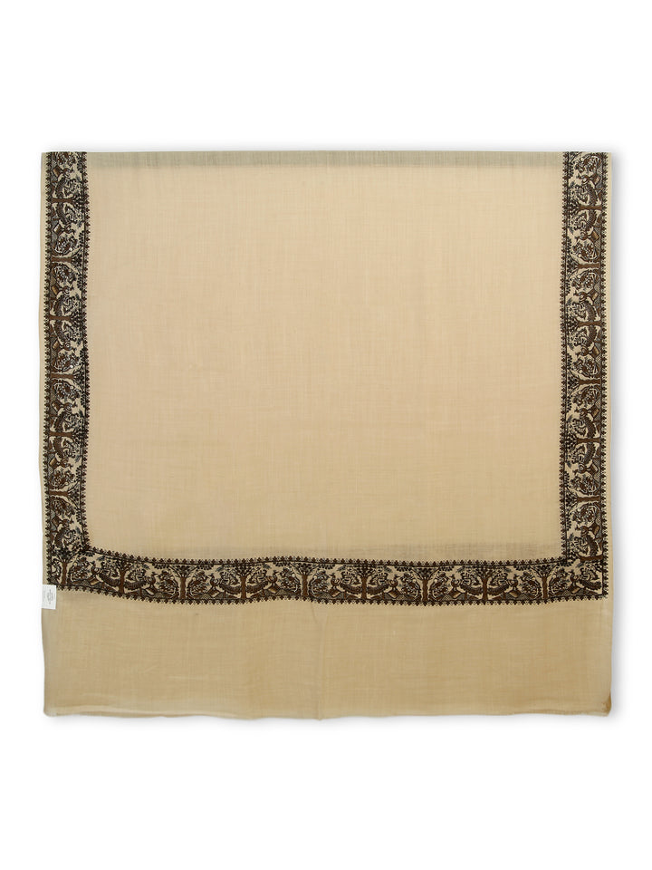 HS Zari Peacock Border Shawl Pashmina