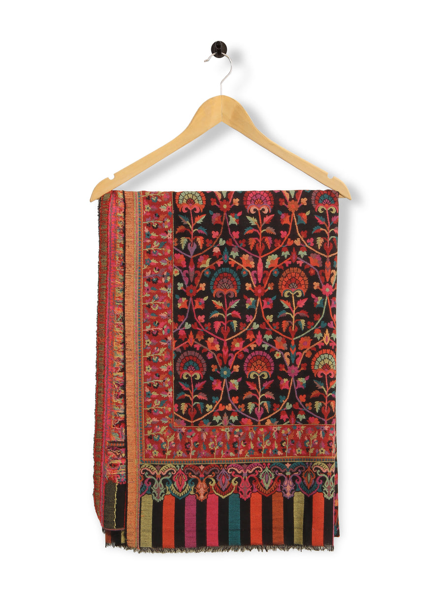 HS MP Kani Strip Shawl Pashmina