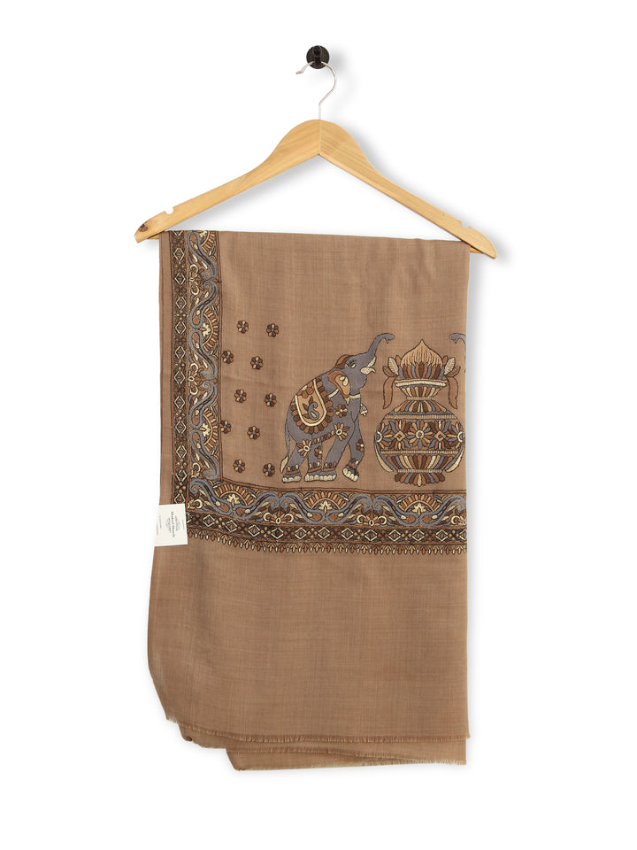 HS Elephant Pallah Shawl Pashiman (Natural)