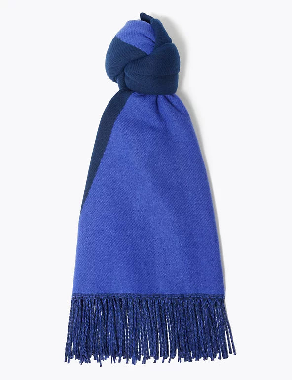 m&s blue scarf