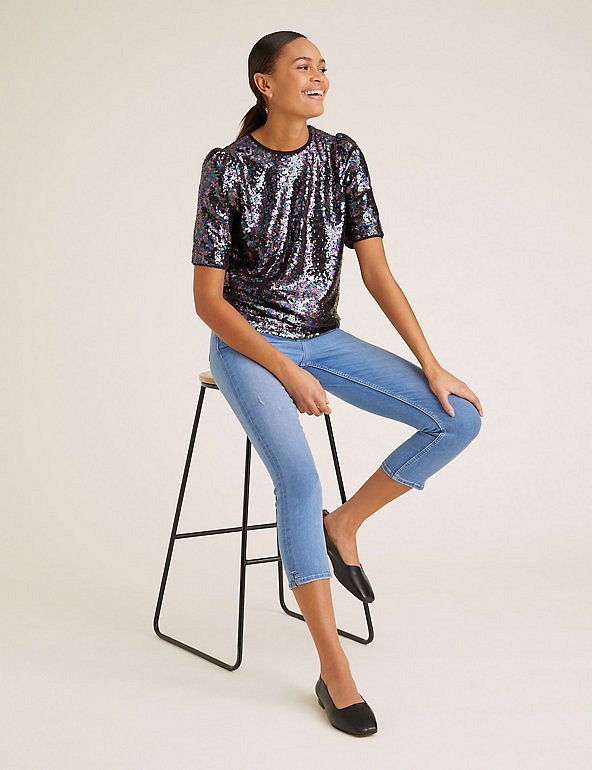 M&S The Carrie Skinny Cropped High Rise Jeans T57/6204