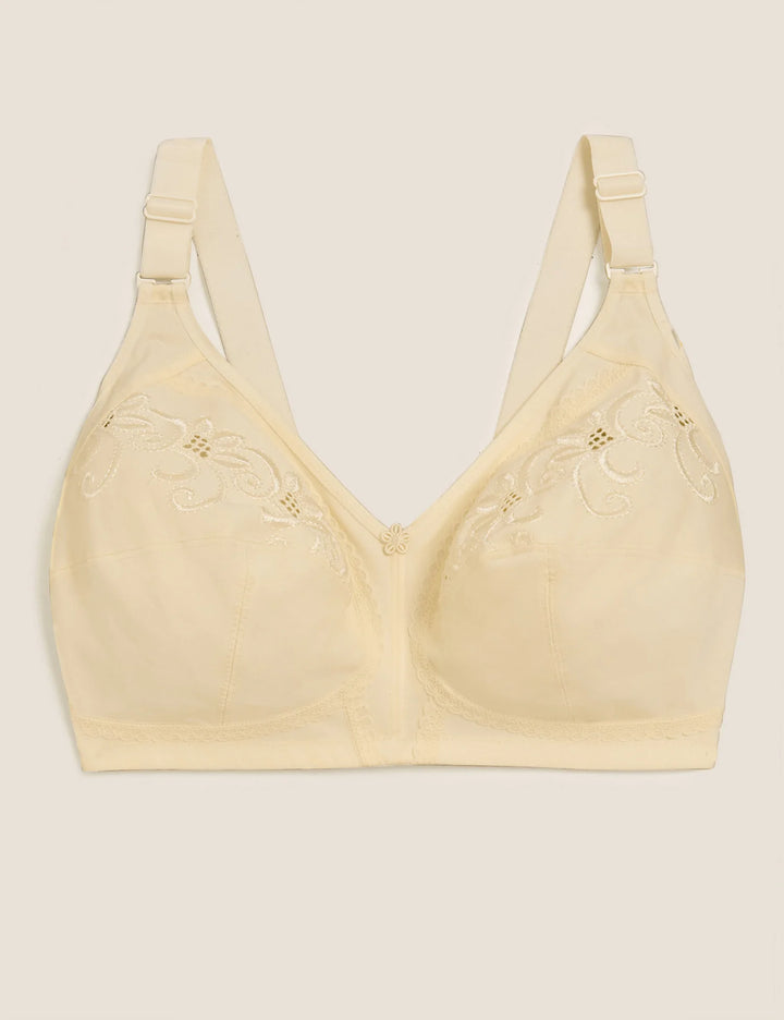 M&S Total Support N/W N/P Cotton Bra T33/8020