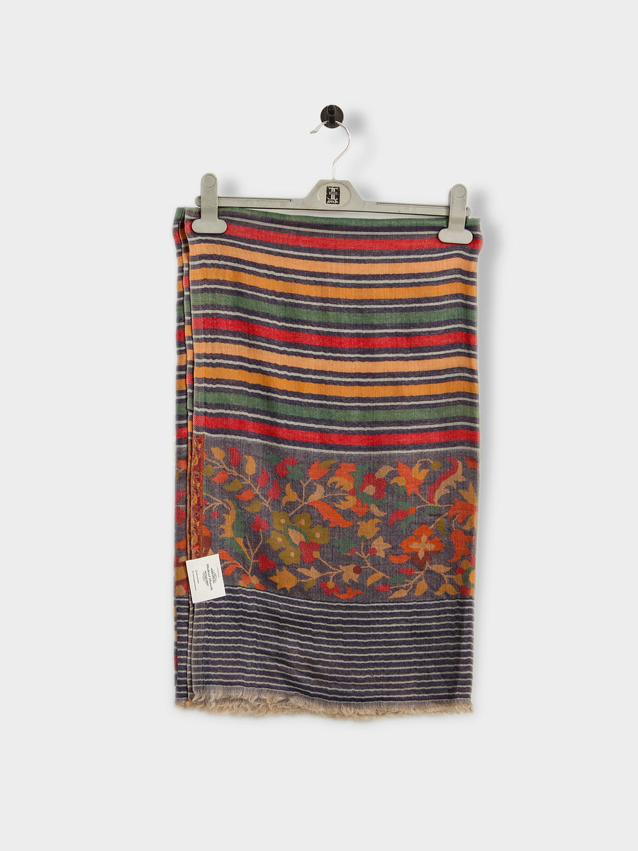 HS Kani Palah Strip Shawl - Blue