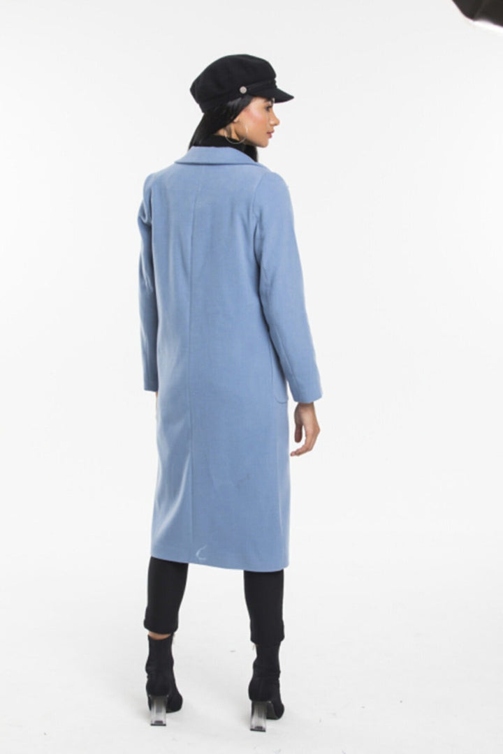 LaDonna Ladies Double Buttons Double Breast Long Coat 70581