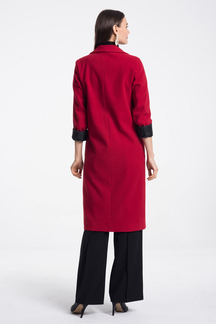 LaDonna Ladies Double Buttons Double Breast Long Coat 70581