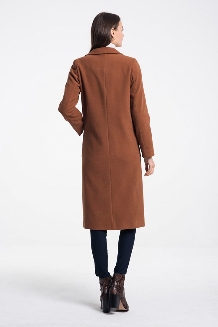 LaDonna Ladies Double Buttons Double Breast Long Coat 70581