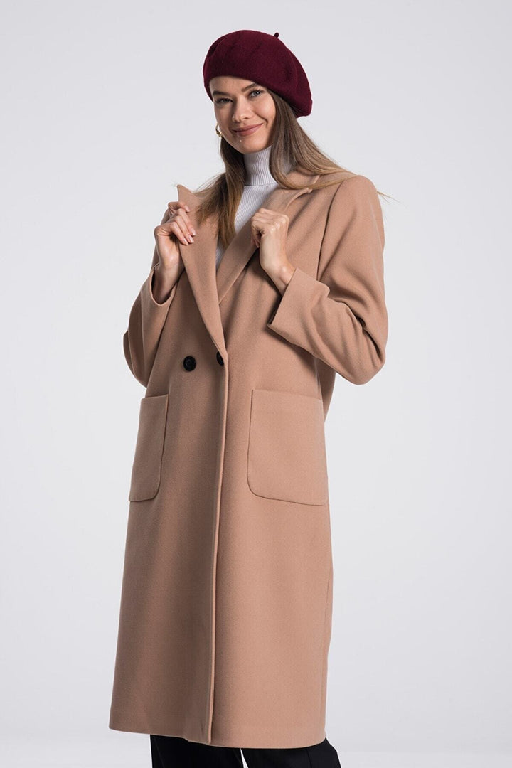 LaDonna Ladies Double Buttons Double Breast Long Coat 70581
