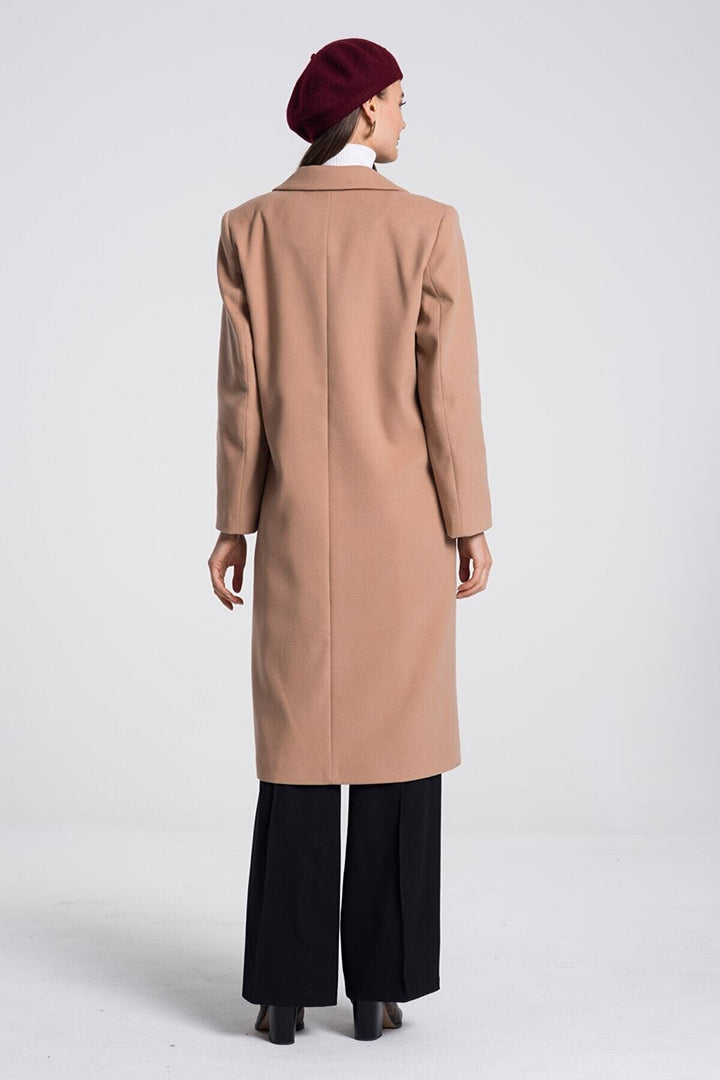 LaDonna Ladies Double Buttons Double Breast Long Coat 70581