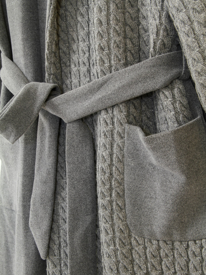 Ayda Ladies Cabel Knit Over Coat 8038