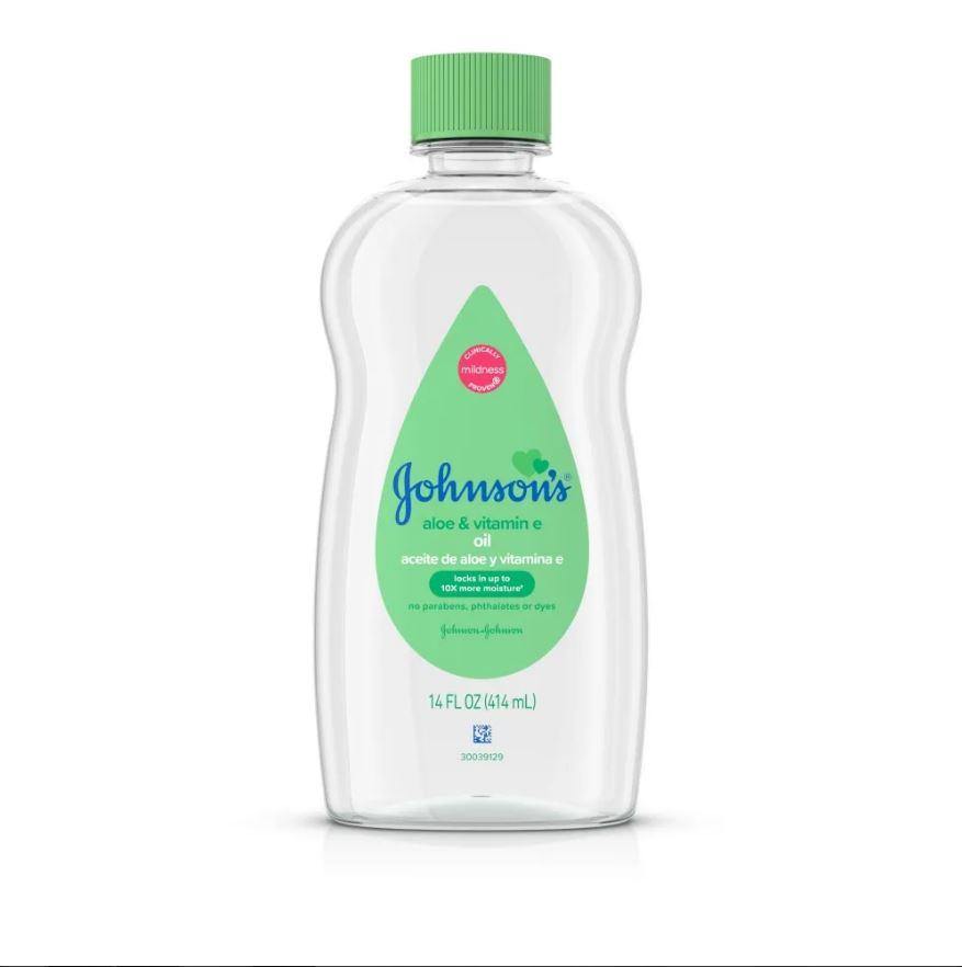 Johnsons Baby Oil AloeVera & Vitamin E 414ml (A)
