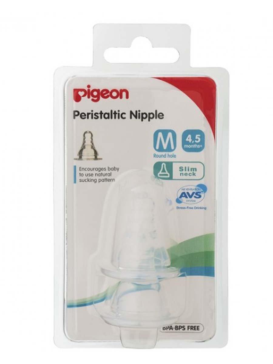 Pigeon Baby Silicone Slim-Neck Nipple 4m+ B-210 (26659) (A)