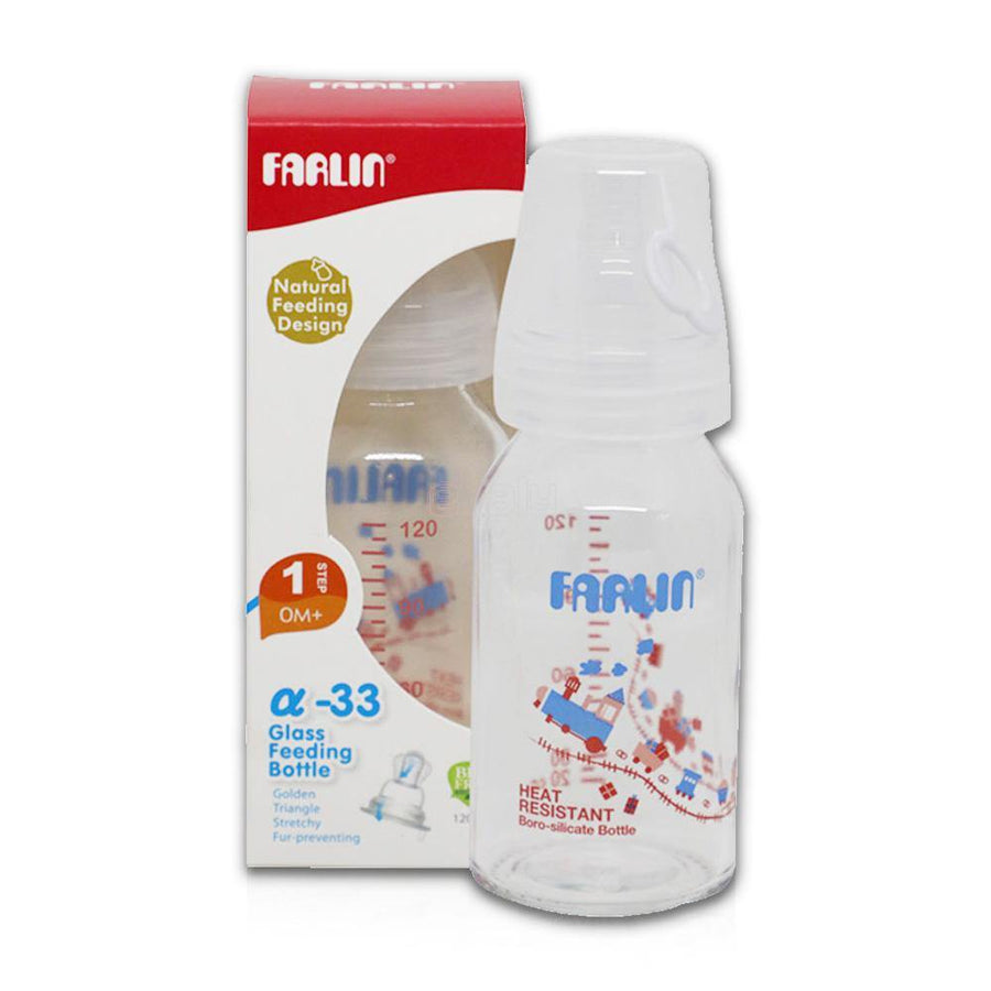 Farlin Baby Glass Feeding Bottle 120CC TOP-808  (A)