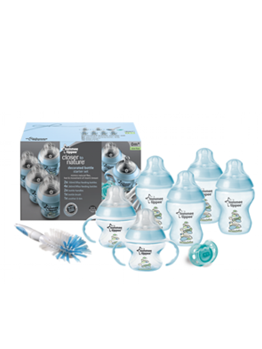 TT Baby Decorated Bottle Starter Set (10 Pcs) 423741/38 Blue (A+)
