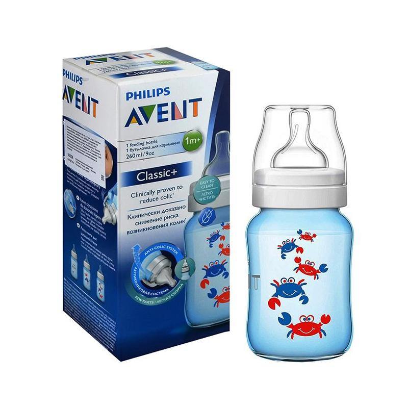 Philips Avent Baby Classic+ F/Bottle PK1 1M+ 260ml Blue SCF573/14 (1880) (A+)