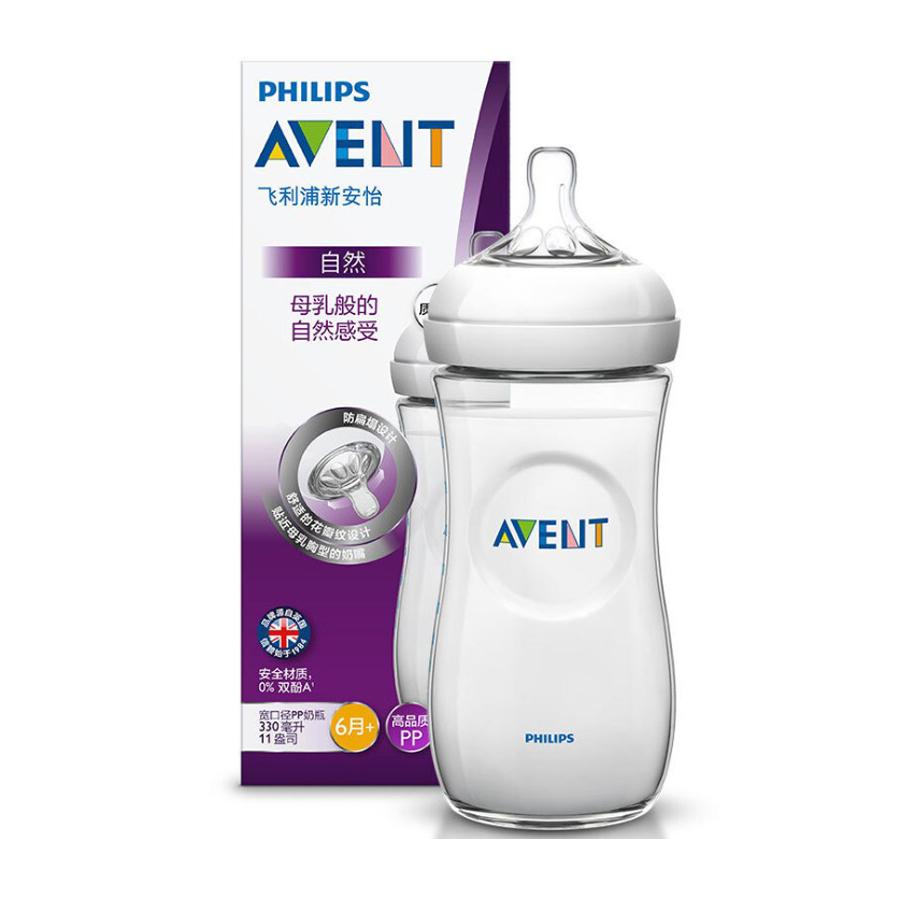 AP Baby Natural F/Bottle PK1 White 6M+ 330ml SCF696/13 (1896) (A+)