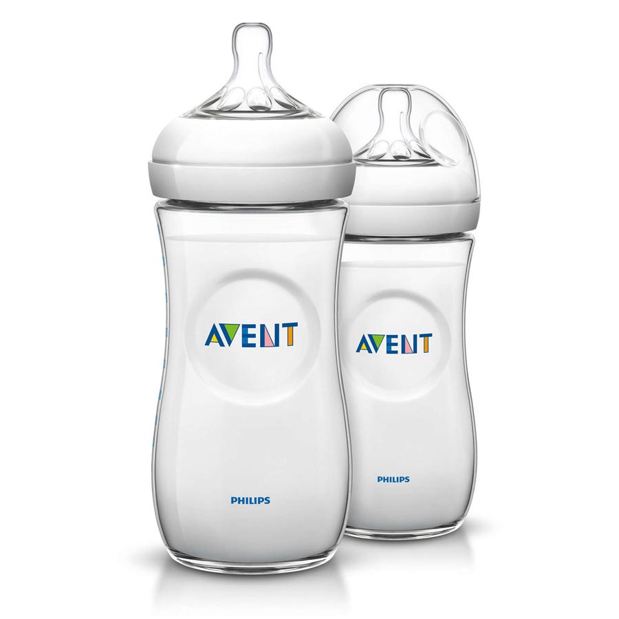 AP Baby Natural F/Bottle PK2 White 6M+ 330ml SCF696/23 (1897) (A+)