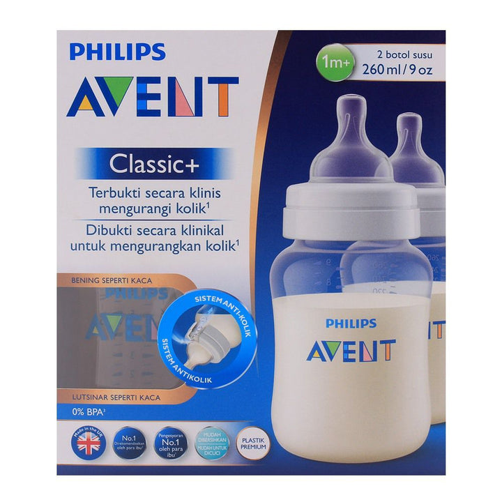 AP Baby Classic+ Feeding Bottle 260ml pk2 SCF454/27 (ID 1962)