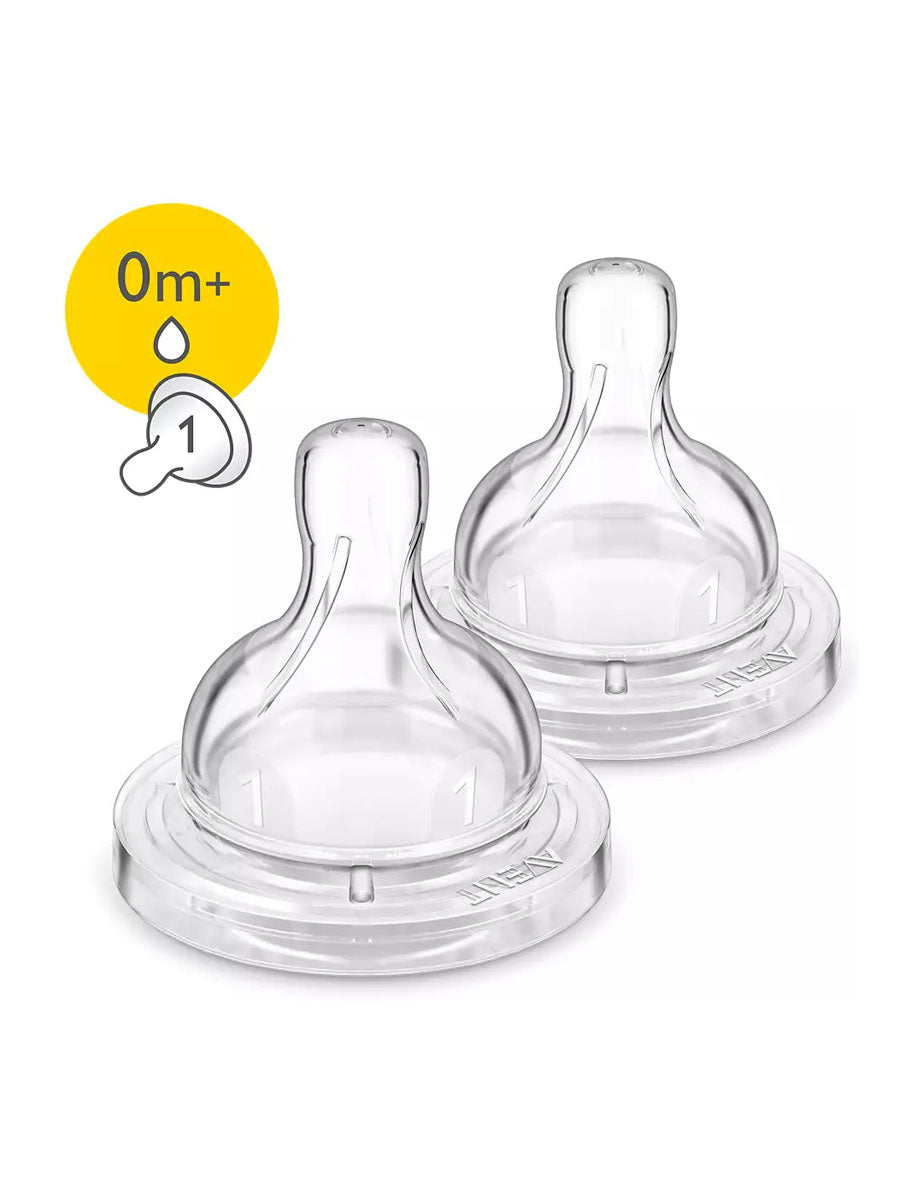 AP Baby Silicone Teats 0m+ 1h pk2 SCF631/27 (ID 24)