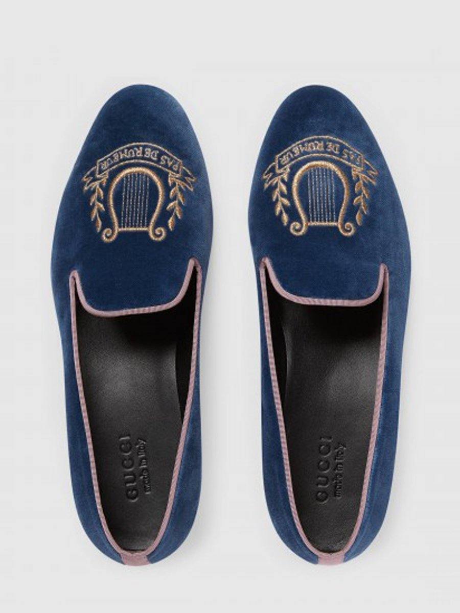 Gucci Men Velvet Loafers 581511FASF0 4276