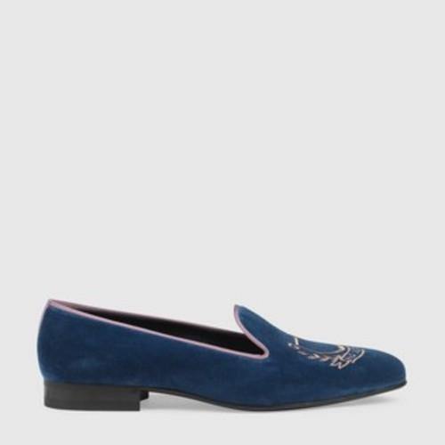 Gucci Men Velvet Loafers 581511FASF0 4276