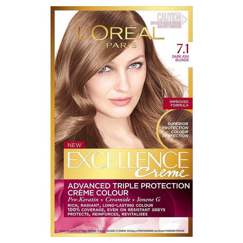 Loreal Hair Color Excellence Creme No.7.1 Ash Blonde (0091-0024)
