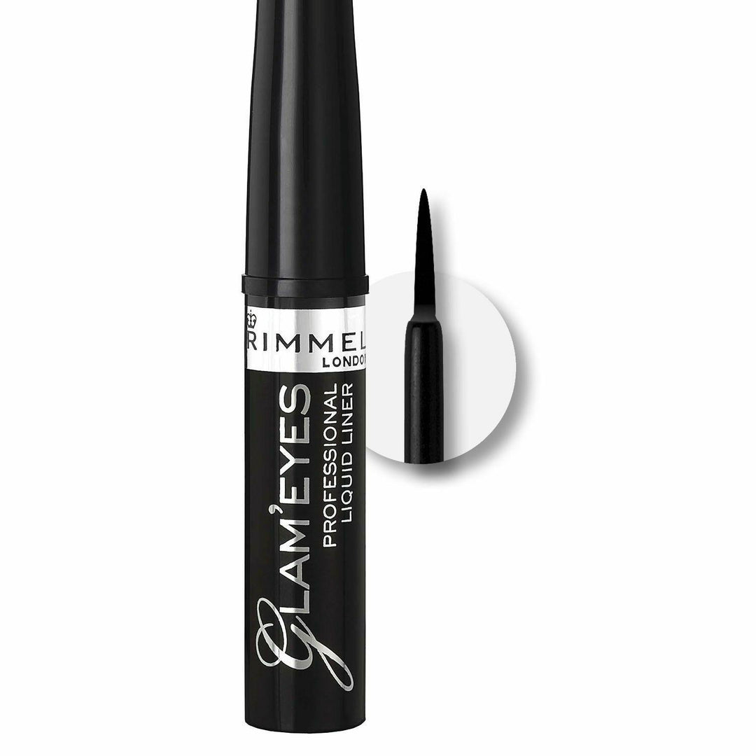 Rimmel London Glam Liquid Eye Liner # 001 (Black Glamour)