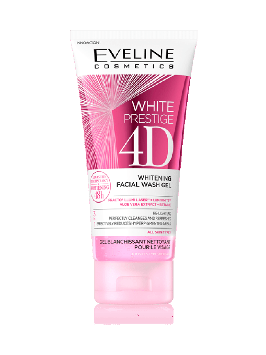 Eveline White Prestige 4D Whitening Facial Wash Gel 100ml