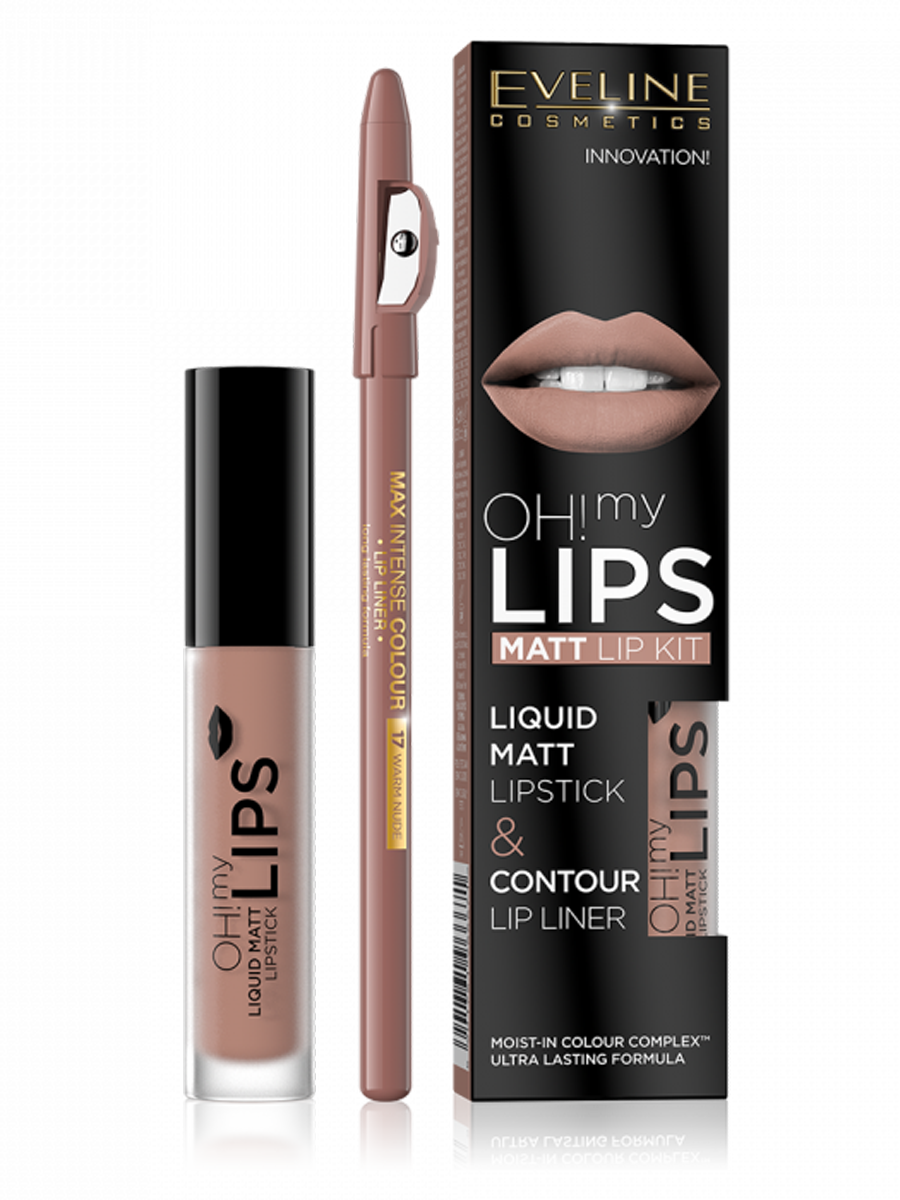 Eveline OH Lips Liquid Matt Lipstick & Lineriner 01