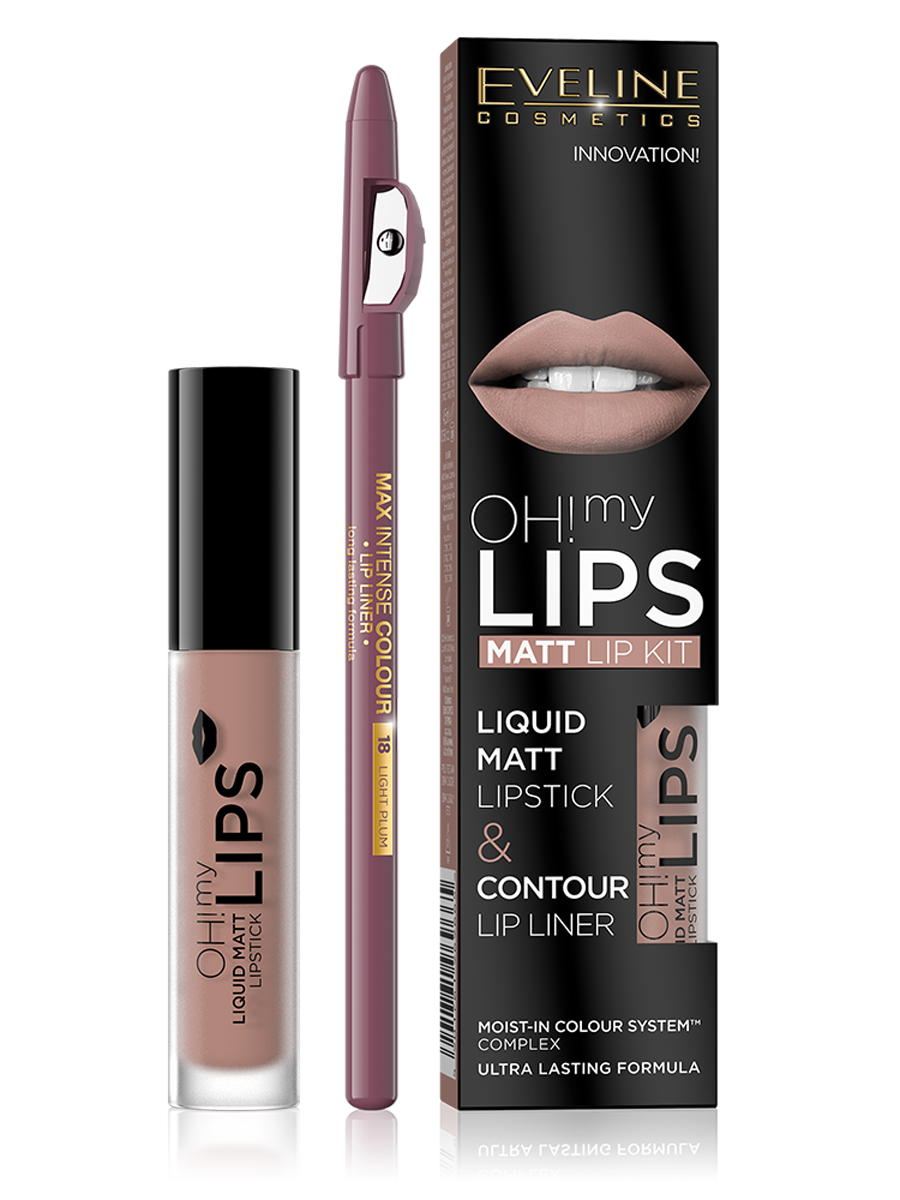Eveline OH Lips Liquid Matt Lipstick & Lineriner 08