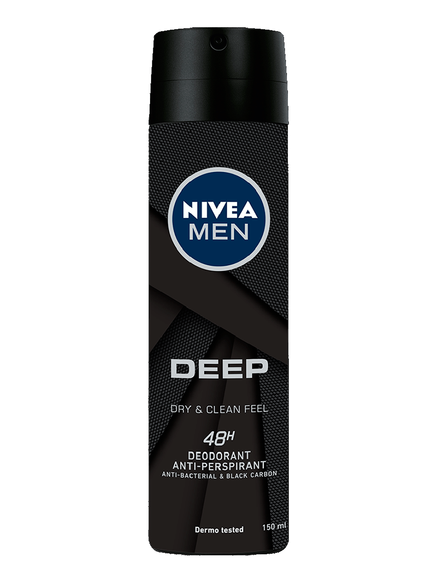 Nivea Men Deep Dry & Clean Feel Body Spray 150ml