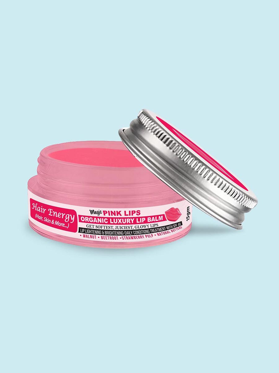 Hair Energy Magic Pink Lip Organic Lip Balm Tint 15Gm