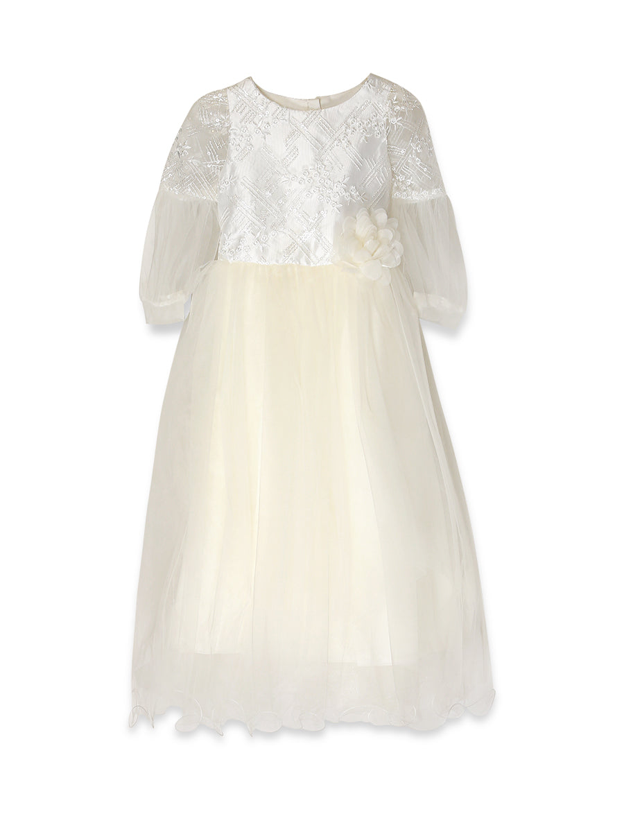 Civil Girls Fancy Frock #8704 With Flower (W-21)