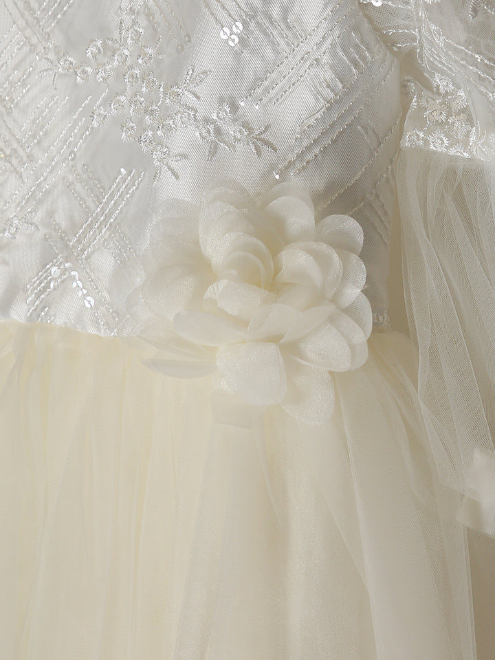 Civil Girls Fancy Frock #8704 With Flower (W-21)
