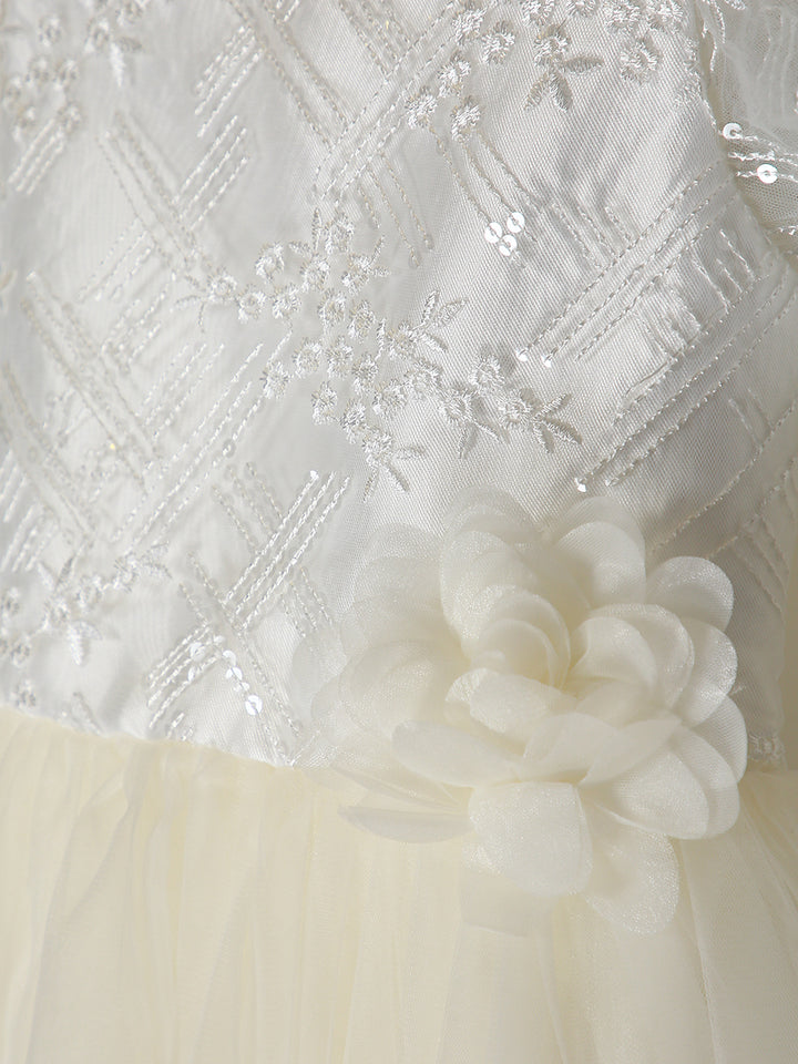 Civil Girls Fancy Frock #8704 With Flower (W-21)