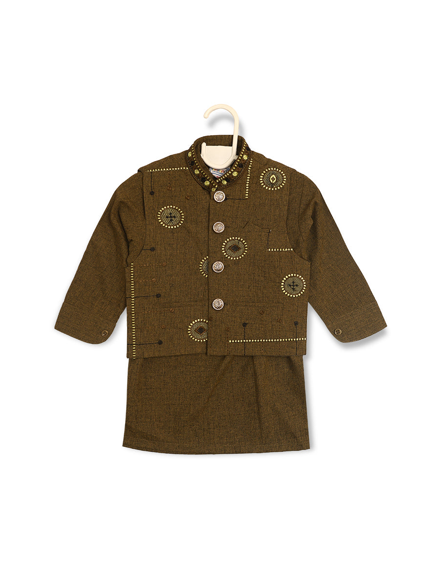 Tony Land Boys Shalwar Suit With Waist Coat 3Pcs #22011 (S-22)