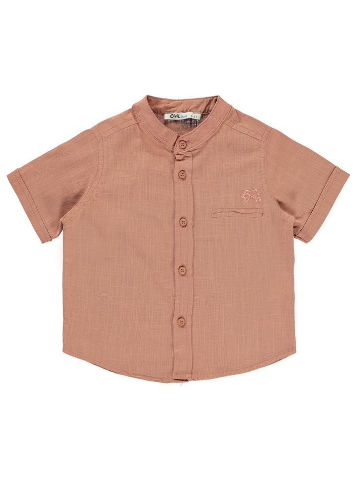 Civil Boys H/S Linen Ben Collar Shirt F/O #2202-3 (S-22)