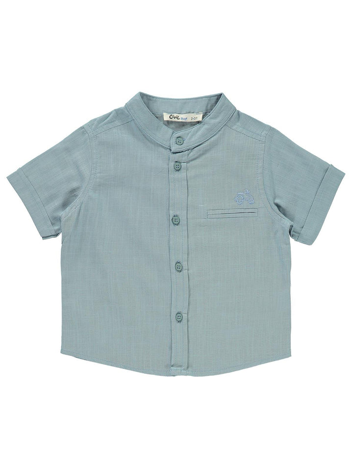 Civil Boys H/S Linen Ben Collar Shirt F/O #2202-3 (S-22)