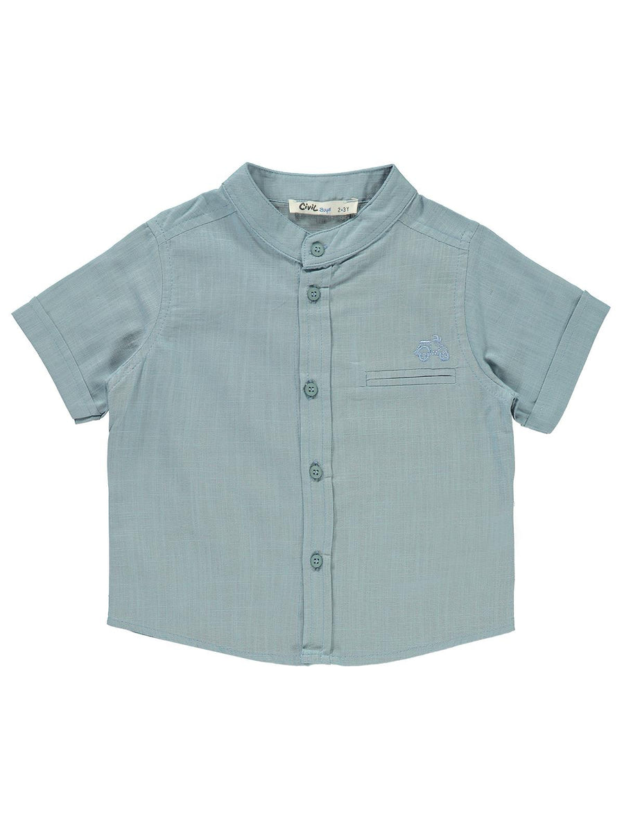 Civil Boys H/S Linen Ben Collar Shirt F/O #2202-3 (S-22)