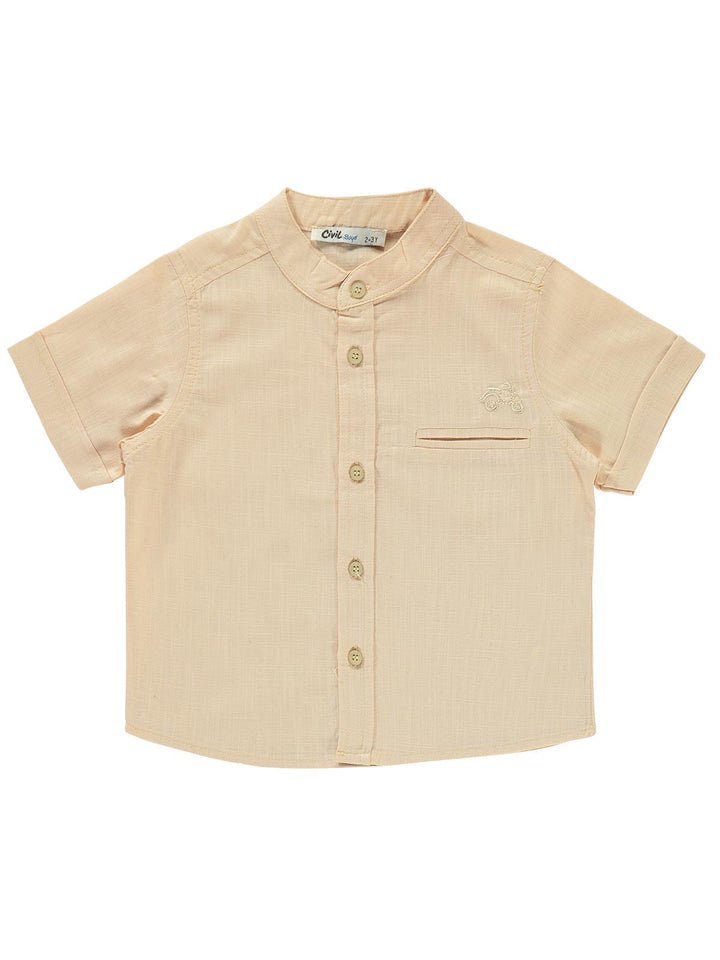 Civil Boys H/S Linen Ben Collar Shirt F/O #2202-3 (S-22)