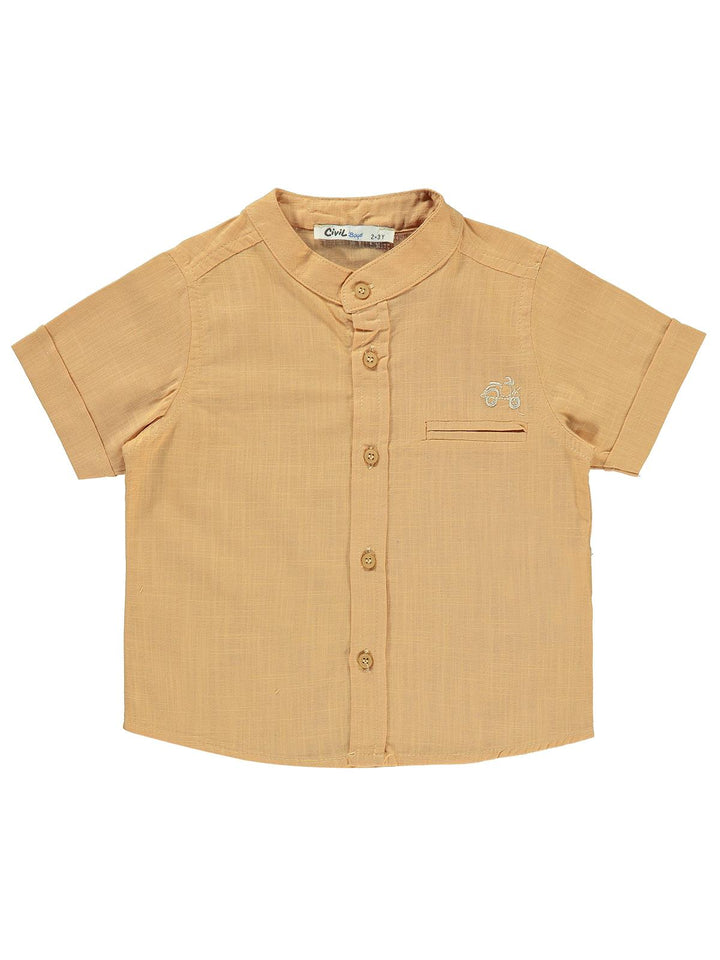 Civil Boys H/S Linen Ben Collar Shirt F/O #2202-3 (S-22)