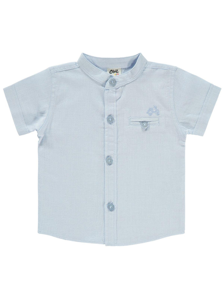 Civil Boys H/S Linen Ban Collar Shirt F/O #2021100 (S-22)