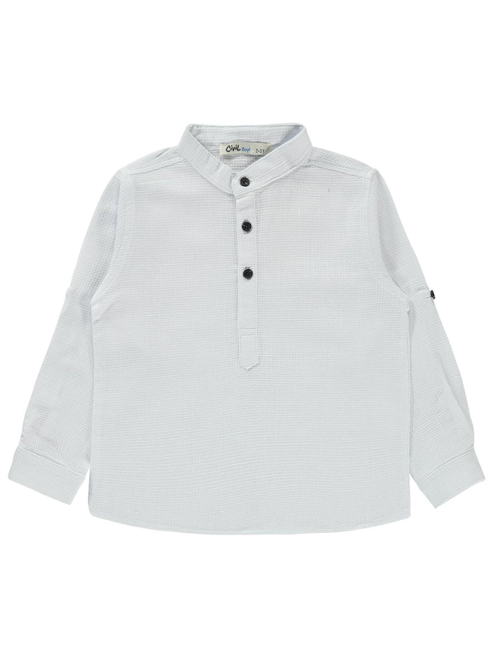 Civil Boys F/S Linen Collar Shirt F/O #C8100 (S-22)